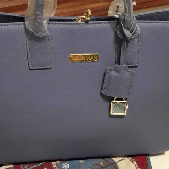 NWOT Joy & Iman periwinkle/lavender designer handbag. - Picture 2 of 13